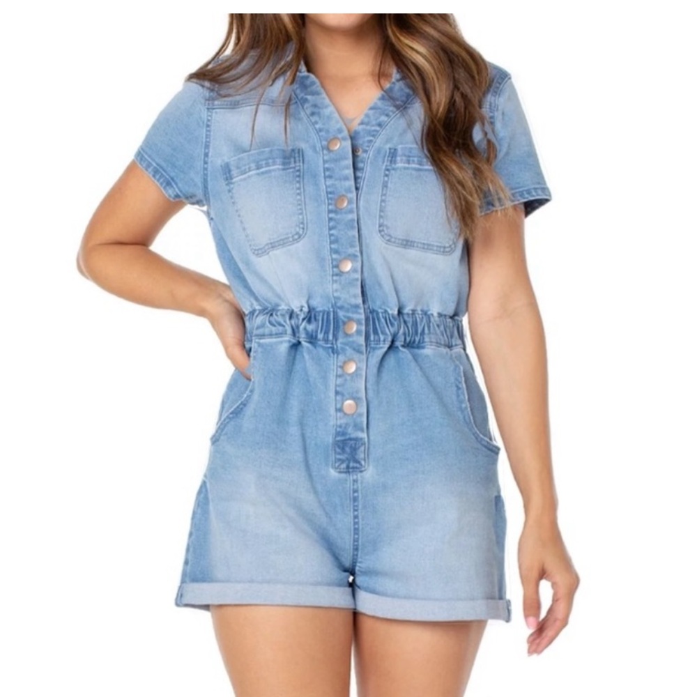 Denim Romper